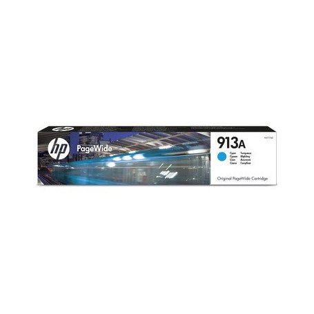 HP 913A - F6T77AE - cartouche d'impression PageWide cyan (jusqu'à 3000 pages)