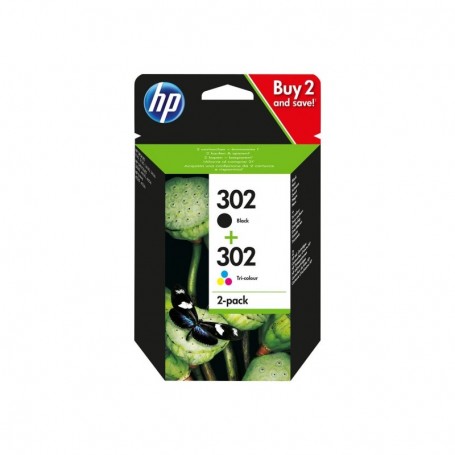 HP 302 - X4D37AE - pack de 2 cartouches d'impression (noir, 3 couleurs)