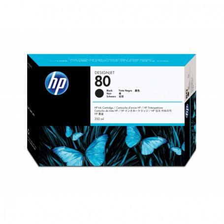 HP 80 - Cartouche d'impression noir 350ml (C4871A)